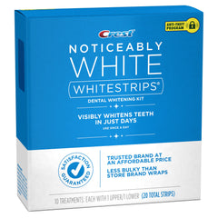 Crest 3D Whitestrips kit displayed on a white background