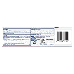 Product image set highlighting Crest color-changing toothpaste features