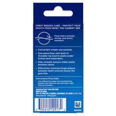 Built-in threader tip on Crest Braces Care Threader Floss