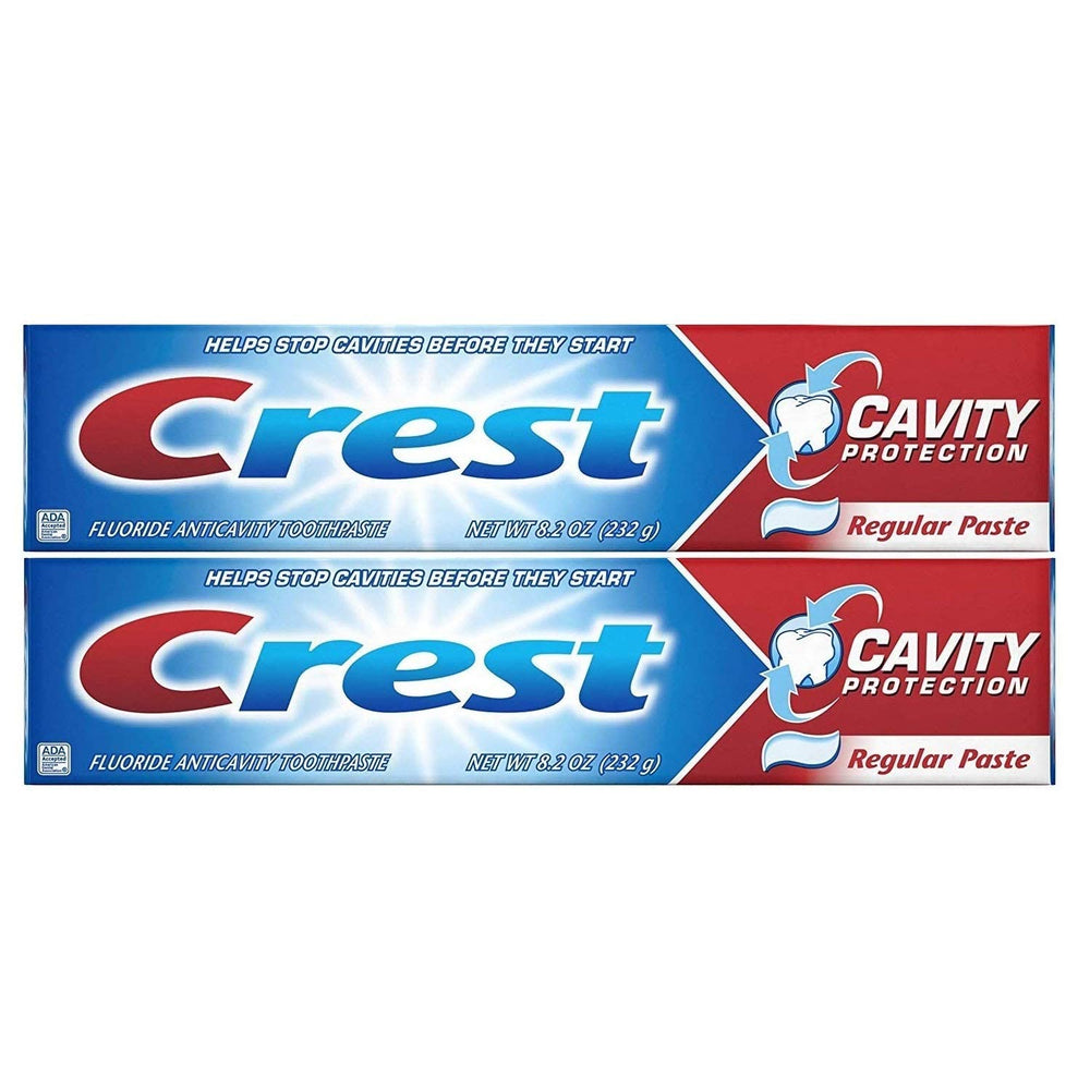 Tube of Crest Cavity Protection toothpaste 8.2 oz (232 g) in a 2-pack