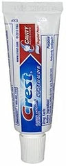 Crest Cavity Protection toothpaste travel-size packaging and tubes for 24-pack