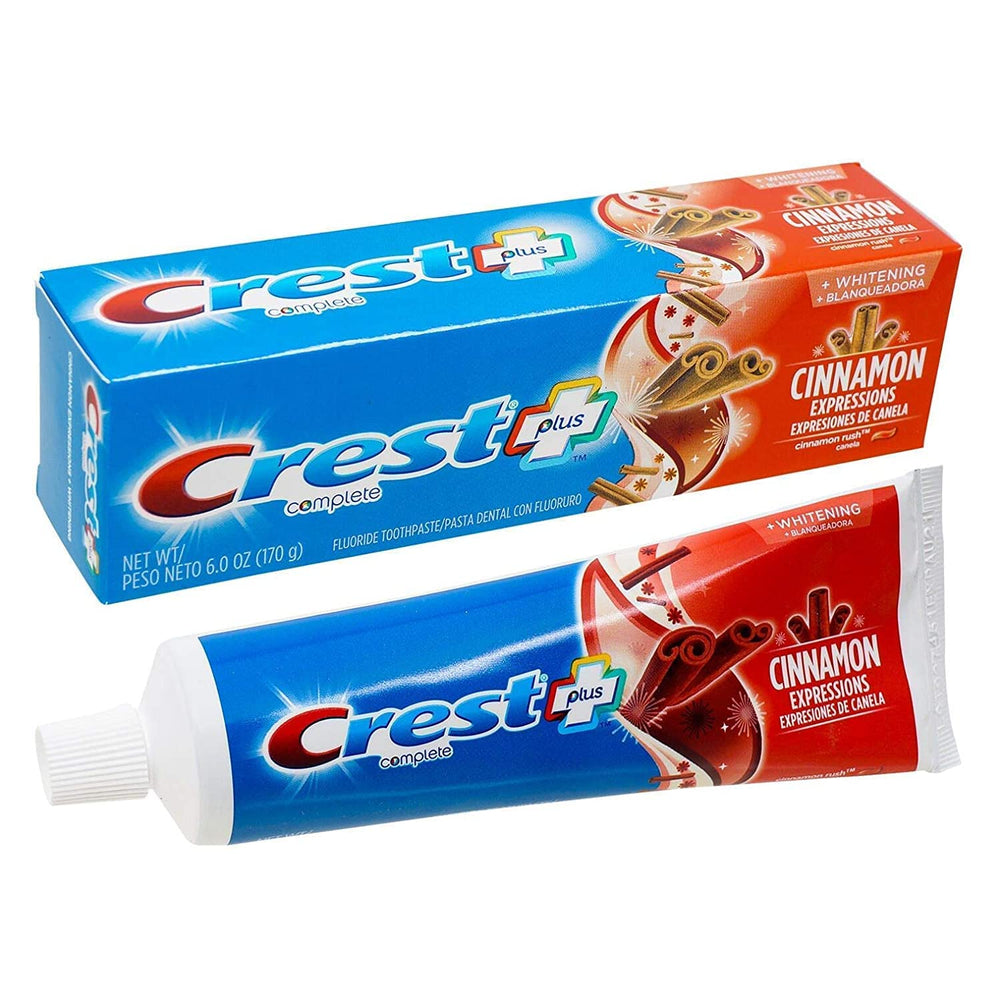 Fresh breath concept with Crest Cinnamon Toothpaste