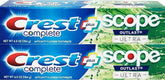 Main image of Crest Complete Whitening Plus Scope Outlast Ultra toothpaste 6.5 oz (184 g) 2-pack