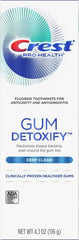 Close-up of Crest Gum Detoxify Deep Clean Toothpaste tube