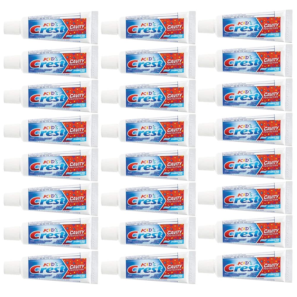 Crest Kids Cavity Protection Toothpaste Sparkle Fun travel size 0.85 oz in bulk pack