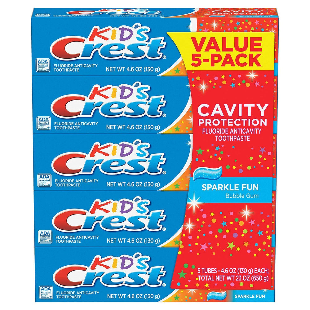 Crest Kid's Toothpaste Sparkle Fun 4.6 oz - 5 pack for kids