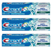 Crest Premium Plus Anti-Bacterial Toothpaste Peppermint 7 oz Pack of 3 – front view
