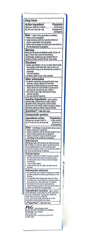 Close-up of Crest toothpaste label highlighting whitening and anti-bacterial formula