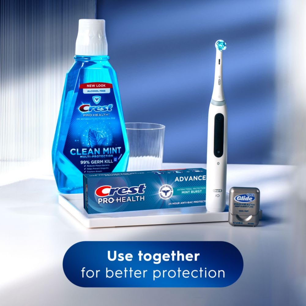 Crest Pro-Health Mint Burst toothpaste tubes arranged for display