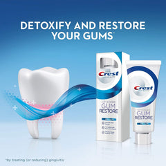 Front view of Crest Pro-Health Advanced Gum Restore Deep Clean toothpaste packaging in pack