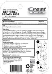Travel-size Crest Pro-Health Breath Mist fits in pocket or purse
