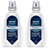 Front view of Crest Pro-Health Clinical CPC Antigingivitis/Antiplaque Mouth Rinse Deep Clean Mint 473 ml bottle (2-pack)