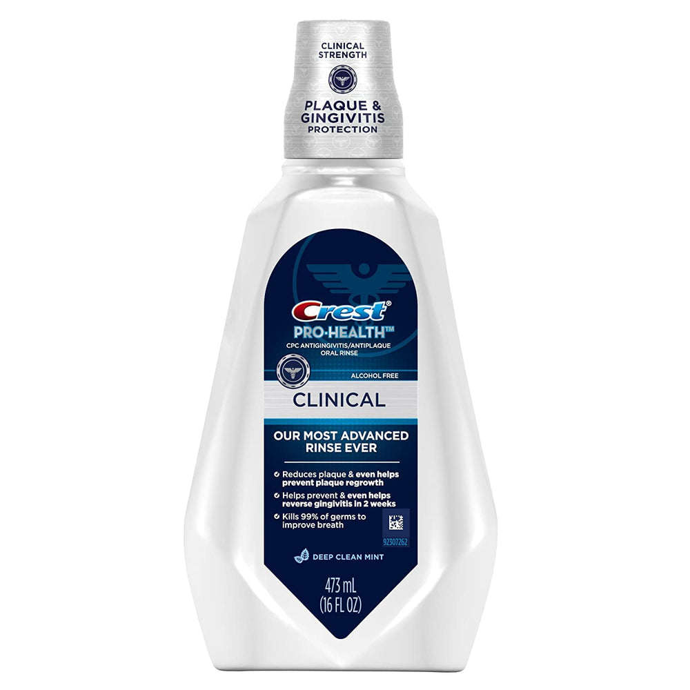 Product packaging: Crest Pro-Health Clinical CPC Mouth Rinse 2-pack