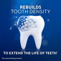 Close-up of Crest Pro-Health Densify toothpaste tube label