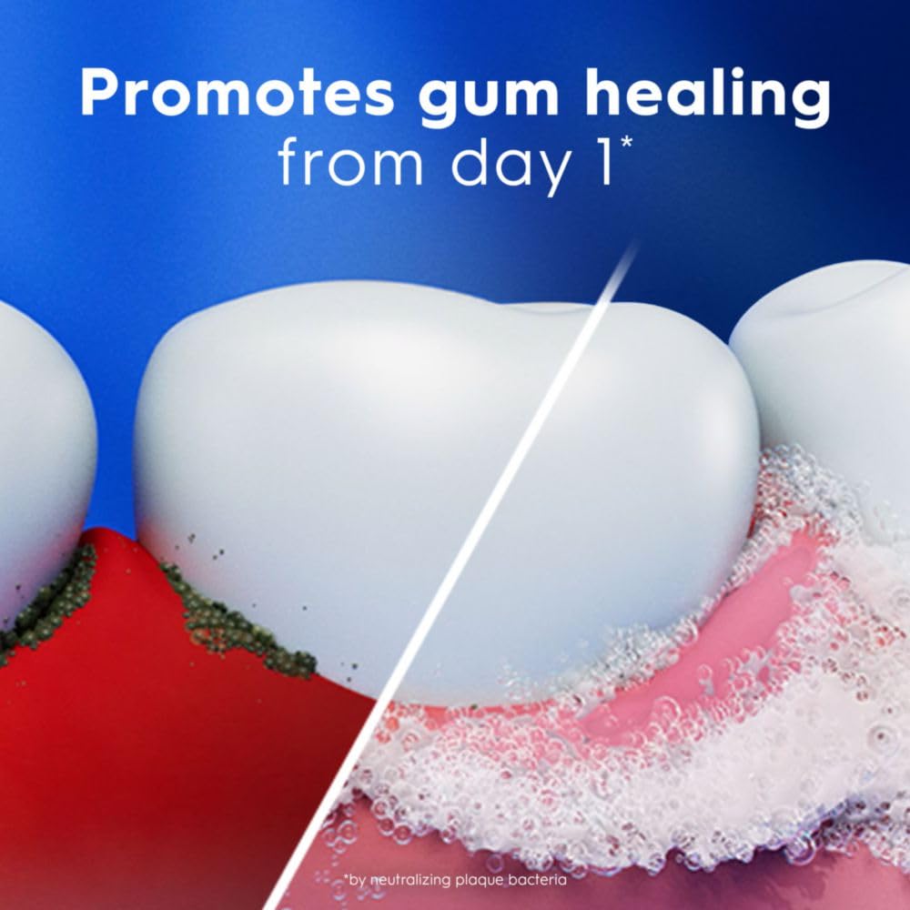 Gums healing and detoxify action with Crest Pro-Health toothpaste