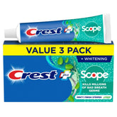 Crest + Scope Whitening Toothpaste pack of 3 - front view