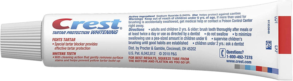 Packaging of Crest Tartar Protection Whitening Cool Mint Toothpaste 8.2 oz 4-pack