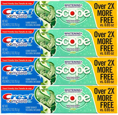 Crest Whitening Plus Scope Toothpaste Minty Fresh Striped 2.70 oz Tube – Pack of 4 image 1