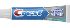 Crest Baking Soda & Peroxide toothpaste with tartar control, Fresh Mint - 3-pack packaging back view
