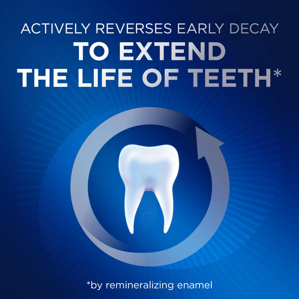 Travel-size Crest Densify PRO-Health toothpaste tubes in a four-pack