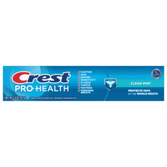 Crest Pro-Health Clean Mint toothpaste tube, 5.9 oz