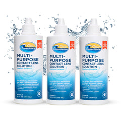 Cruelty-free 12oz contact lens solution bottle
