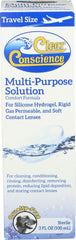 Cruelty-free multi-purpose contact lens solution bottle, 3 oz