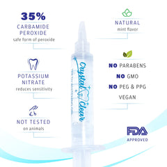 Travel-friendly Crystal Clear Teeth Whitening Kit packaging