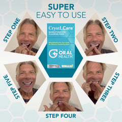Person experiencing long-lasting relief from tooth sensitivity with CrystLCare