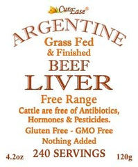 CurEase Beef Liver Powder jar opened with powder visible