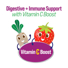 Berry-flavored Culturelle Kids Immune Support gummy, featuring vitamin C for active children.