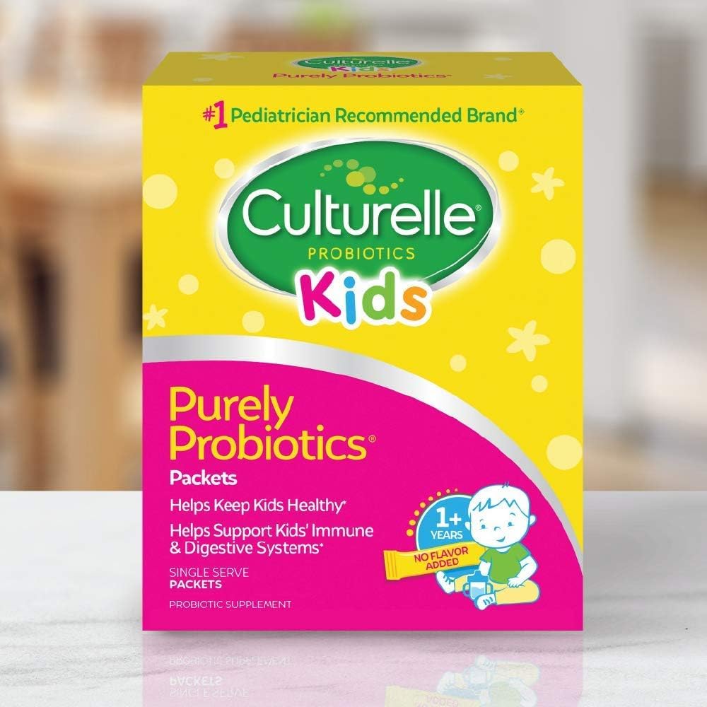 Box of Culturelle Kids Daily Probiotic Packets 30-count with directions