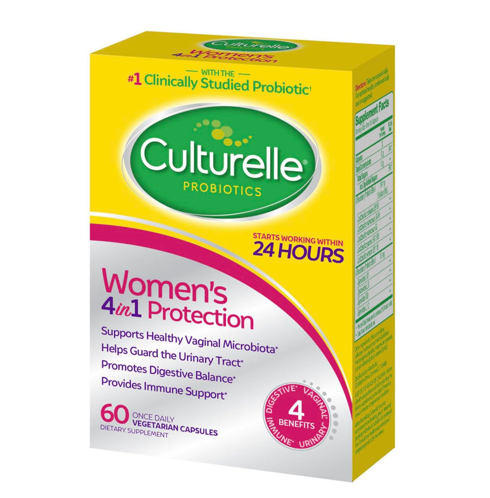 Back view of Culturelle Women’s Healthy Balance 60-count 2-pack bottle with label