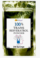 CurEase 99.5% pure trans-resveratrol powder jar with 60g