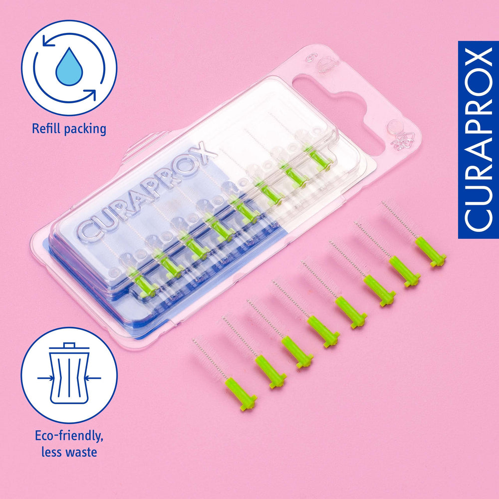 Ultra-thin Cural filament detail on Curaprox CPS 011 Prime refill brush