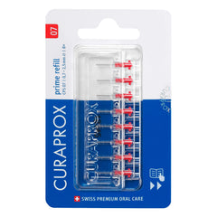 Curaprox CPS 07 Prime interdental brush refill in red – ISO size 1 – 8-pack