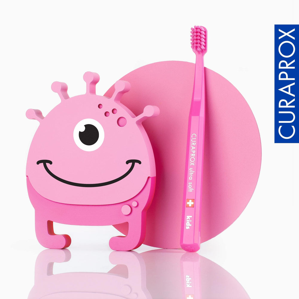 Child-friendly toothbrush design with pink color and soft bristles