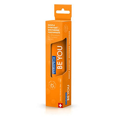 Toothpaste emphasizing fresh breath and gum care