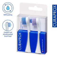 Replacement brush heads compatible with all Curaprox sonic models