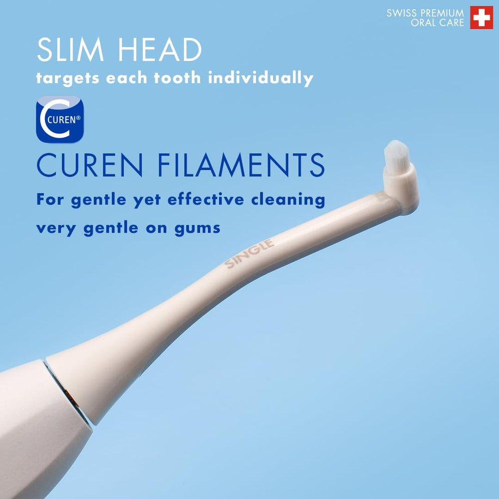 Brush head cleaning around braces, brackets and orthodontic appliances