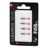Curaprox interdental brush refills carbon size M pink 4-pack front view