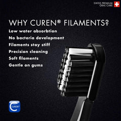 Lifestyle image of adults using Curaprox Black Toothbrush Duo