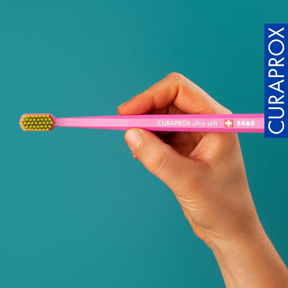 Switzerland-made Curaprox CS 5460 in yellow-blue packaging