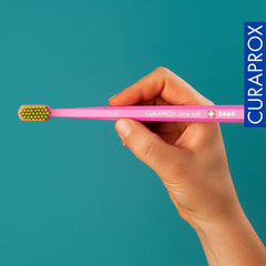 Switzerland-made Curaprox CS 5460 in yellow-blue packaging