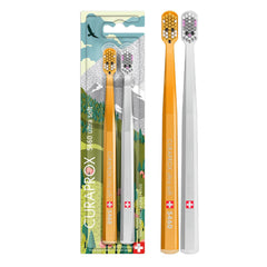 Curaprox CS 5460 Fox & Bunny Edition 2024 toothbrush with orange-white handle