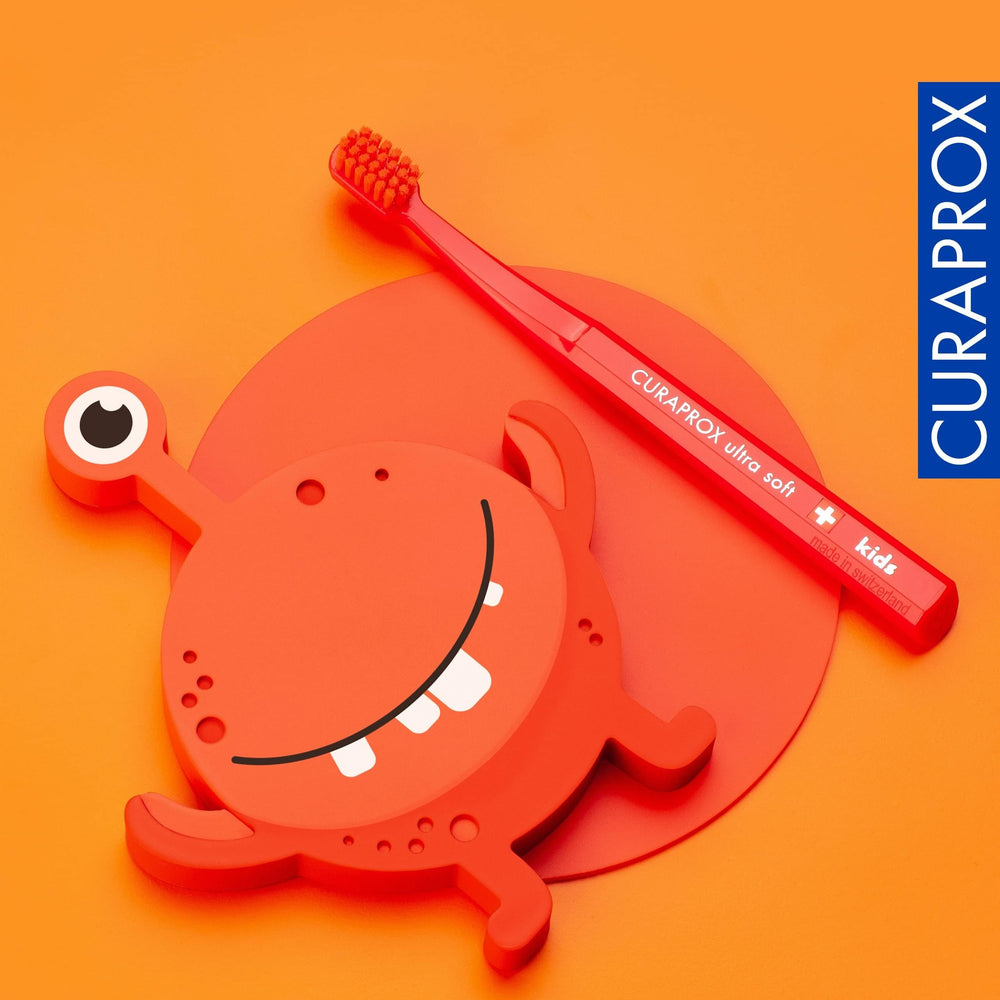 Curaprox CS Kids toothbrush color palette showing six colours