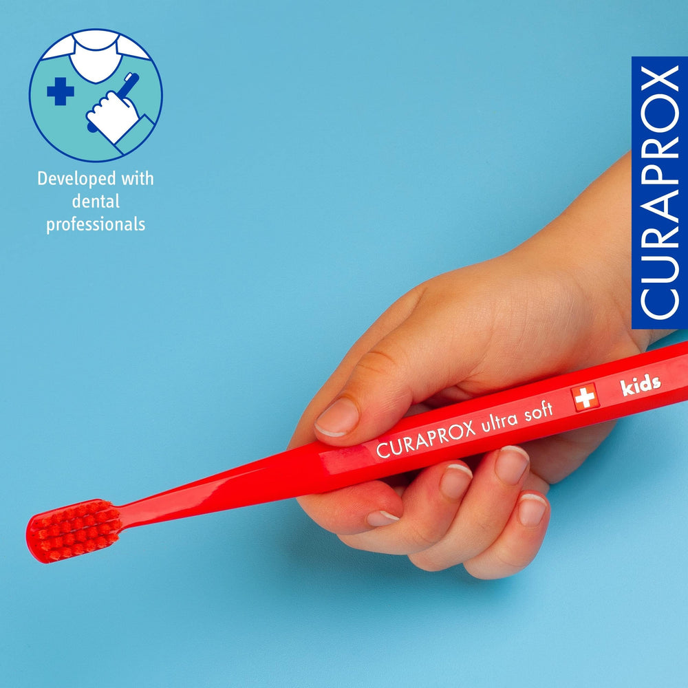 Curaprox CS Kids toothbrush octagonal handle for small hands