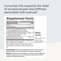 Close-up of Curcumax Pro bottle label