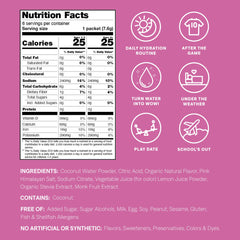 Close-up of Cure Hydration Fruit Punch packets and 6-pack box