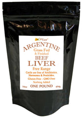 CurEase Argentine grass-fed beef liver powder in 1lb package